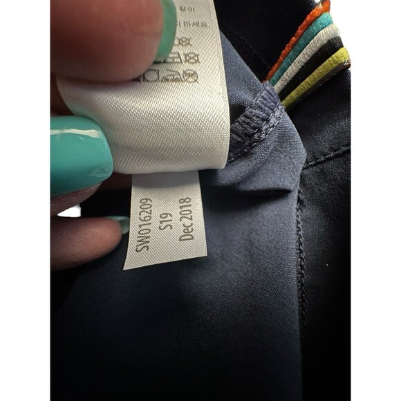 Smartwool Sport Dress Size XS Blue/Black Short Sleeve Merino Wool Blend #I18-8 - Picture 5 of 10